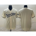 Minnesota Twins Blank Cream Jereymy Cool Base Stitched Jersey