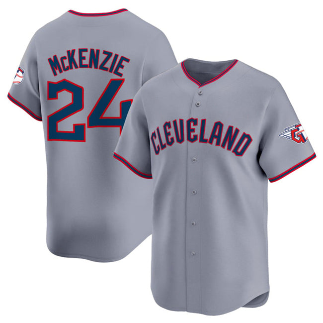 Cleveland Guardians #24 Triston McKenzie Gray Jereymy 2025 Alternate Limited Stitched Jersey