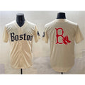 Boston Red Sox Team Big Logo Cream Jereymy Gothic Vapor Limited Stitched Jersey