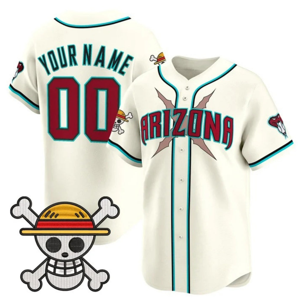 Custom Arizona Diamondbacks x One Piece Cream Jereymy Vapor Premier Limited Jersey - Stitched