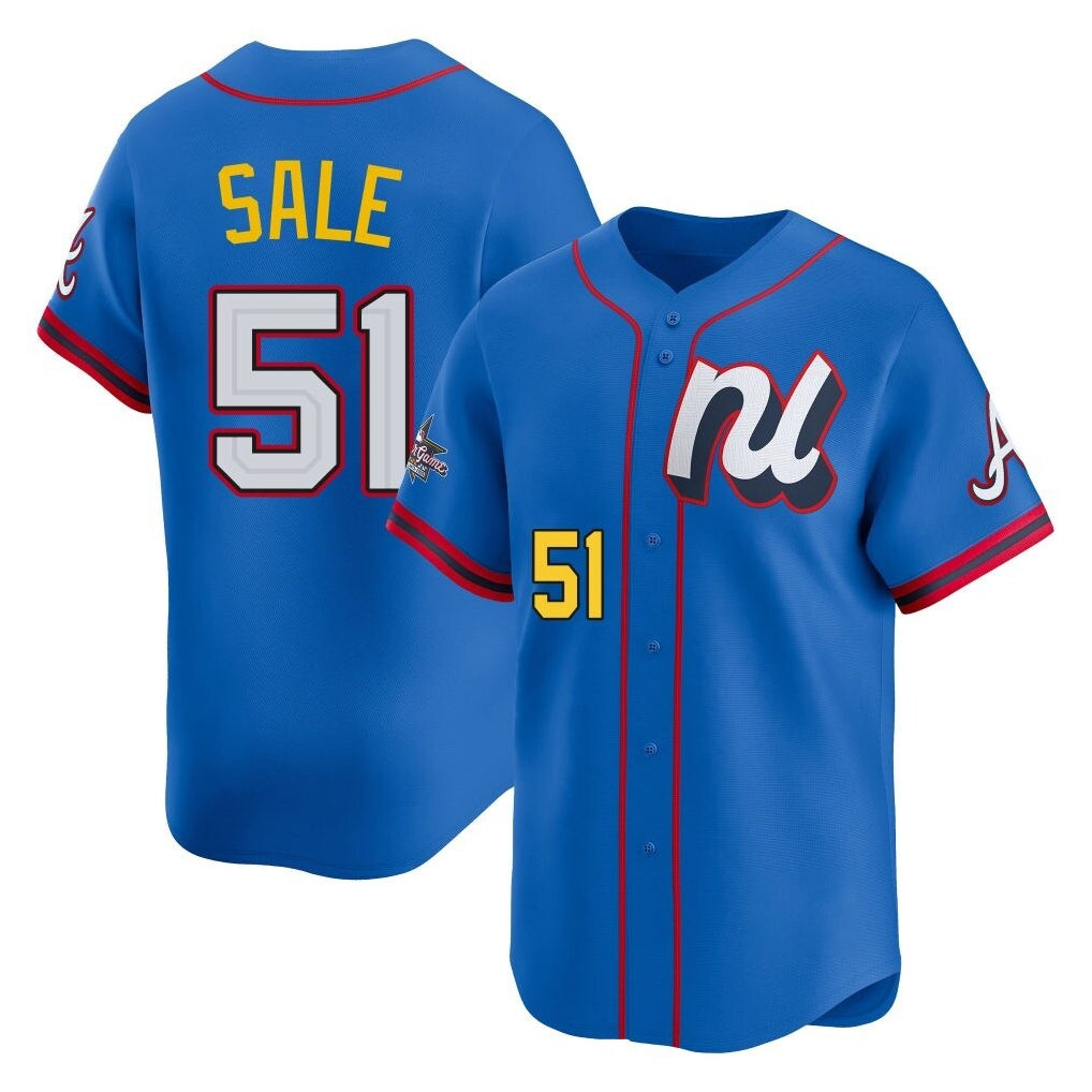 Atlanta Braves #51 Chris Sale Player Royal Jereymy National League All-Star Edition Game Stitched Jerseys