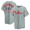 Philadelphia Phillies #10 J.T. Realmuto USA 250 Fourth of July Road Stadium Jersey - Gray Jereymy