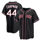 Boston Red Sox #44 Aroldis Chapman Player Black Jereymy Out Home Game Stitched Jerseys