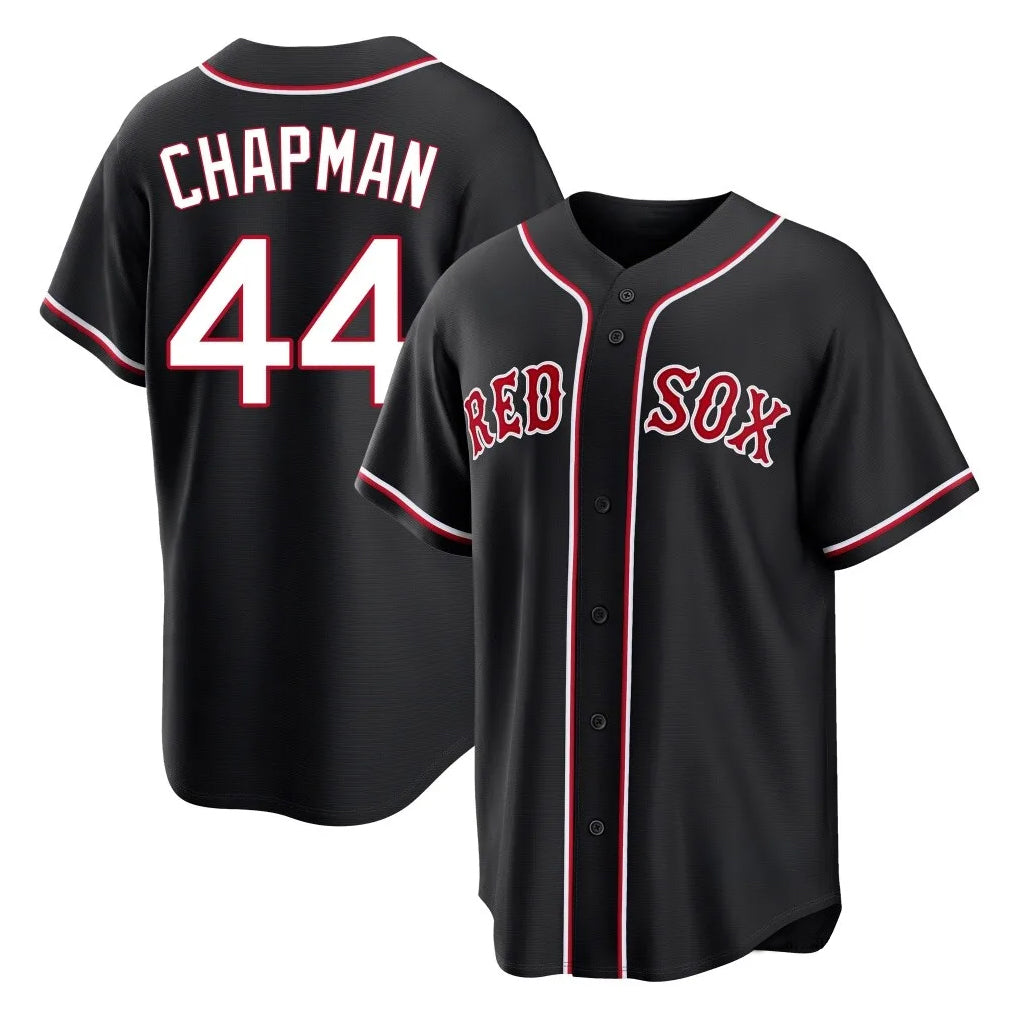 Boston Red Sox #44 Aroldis Chapman Player Black Jereymy Out Home Game Stitched Jerseys