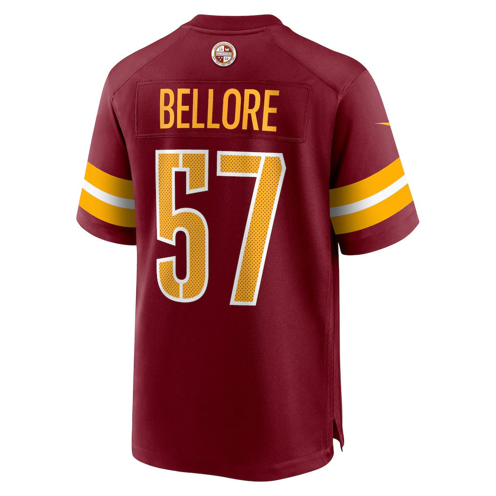 W.Commanders #57 Nick Bellore Burgundy Jereymy Team Game Jersey
