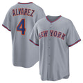 New York Mets #4 Francisco Alvarez Gray Jereymy 2025 Limited Stitched Jersey