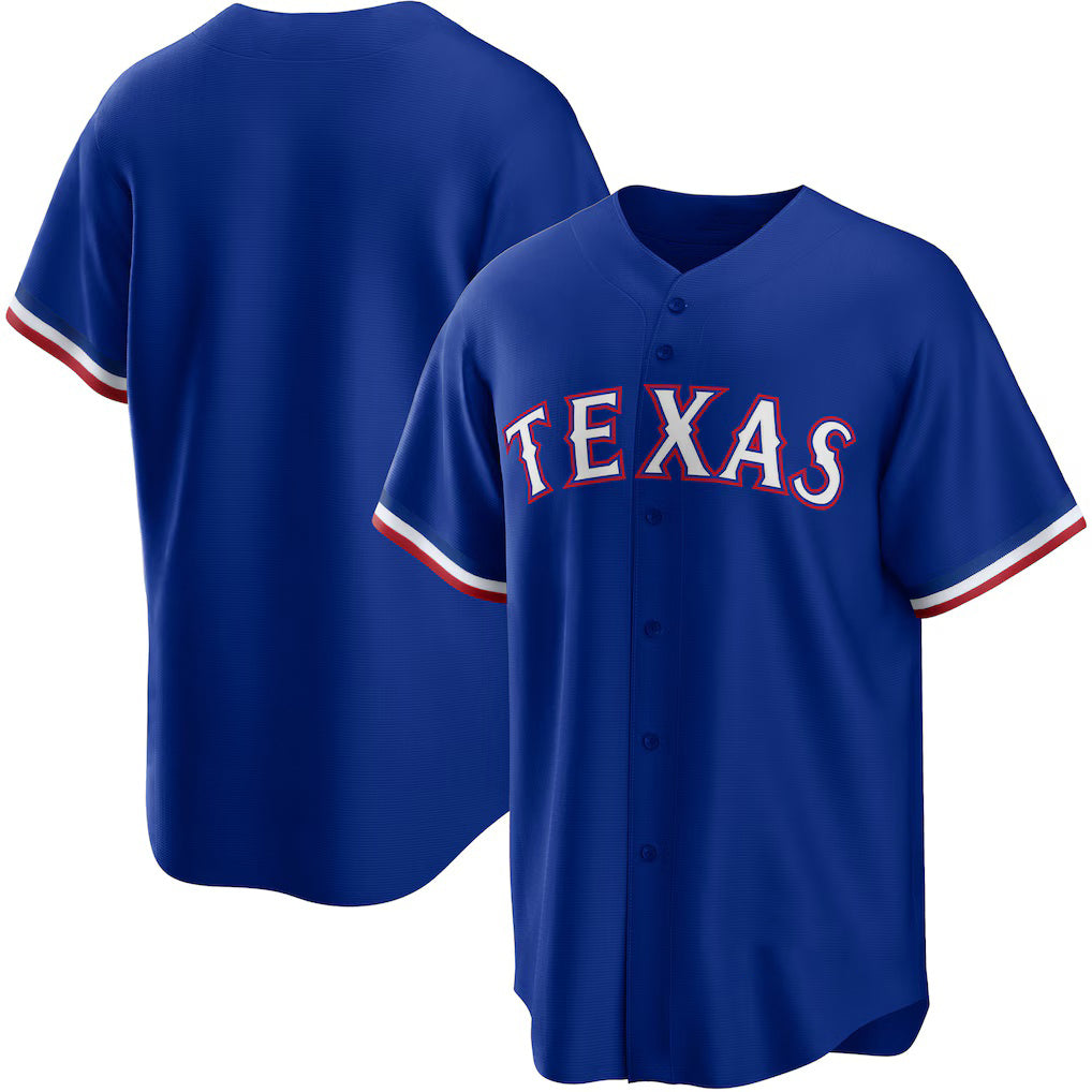 Texas Rangers Royal Jereymy Alternate Replica Team Logo Jersey