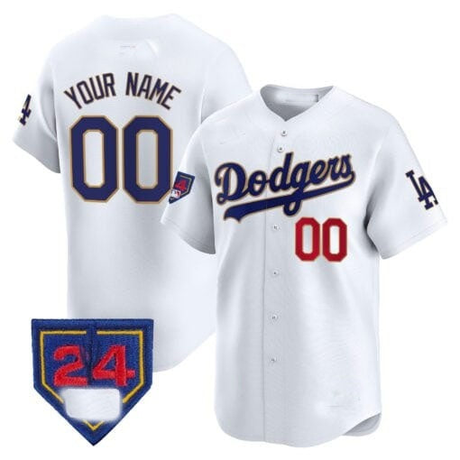 Custom Los Angeles Dodgers 2024 Spring Training Patch Vapor Premier Limited Jersey ¨C White Jereymy