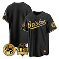 Baltimore Orioles Black Gold Jereymy 30th Anniversary of 2131 Home Game Blank Player Stitched Jerseys