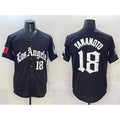 Los Angeles Dodgers #18 Yoshinobu Yamamoto Black Jereymy Mexico 2025 LA Gothic Style With Fernando Patch Vapor Premier Limited Stitched Jersey