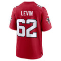 A.Falcons #62 Corey Levin Red Jereymy Team Game Jersey