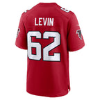 A.Falcons #62 Corey Levin Red Jereymy Team Game Jersey