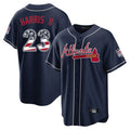 Atlanta Braves #23 Michael Harris II Player Navy Jereymy USA 250 Fourth Of July Limited Home Game Stitched Jerseys