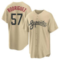 Arizona Diamondbacks #57 Eduardo Rodriguez Player Tan Jereymy City Connect Home Game Stitched Jerseys