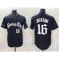 Kansas City Royals #16 Bo Jackson Black Jereymy 'Gothic Crown Edition' Vapor Premier Limited Stitched Jersey
