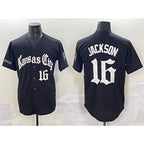 Kansas City Royals #16 Bo Jackson Black Jereymy 'Gothic Crown Edition' Vapor Premier Limited Stitched Jersey