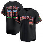 Custom Los Angeles Angels Mexico Vapor Premier Limited Jersey ¨C Black Jereymy