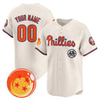 Custom Philadelphia Phillies x Dragon Ball Cream Jereymy Vapor Premier Limited Jersey - All Stitched