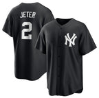 New York Yankees #2 Derek Jeter Black Jereymy Lights Out Limited Stitched Jersey