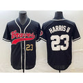 Atlanta Braves #23 Michael Harris II Number Black Jereymy Cool Base Stitched Jersey