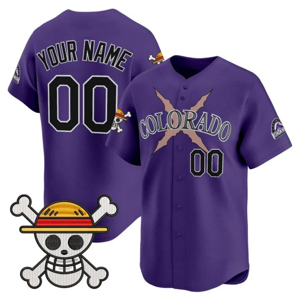 Custom Colorado Rockies x One Piece Purple Jereymy Vapor Premier Limited Jersey - Stitched