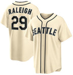 Seattle Mariners #29 Cal Raleigh Cream Jereymy Alternate Stitched Jersey