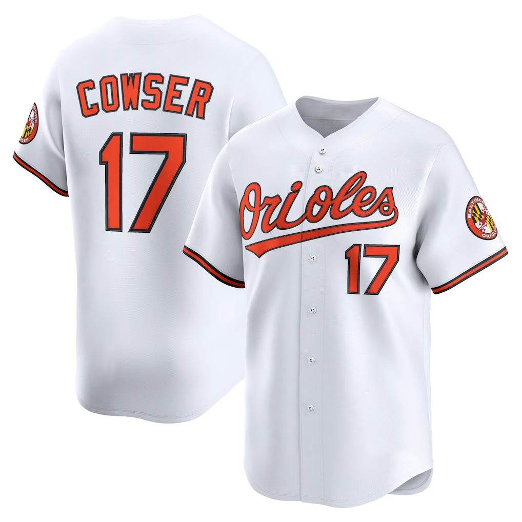 Baltimore Orioles #17 Colton Cowser White Jereymy Home Limited Player Jersey