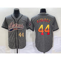 Houston Astros #44 Yordan Alvarez Number Grey Jereymy Gridiron Cool Base Stitched Jersey