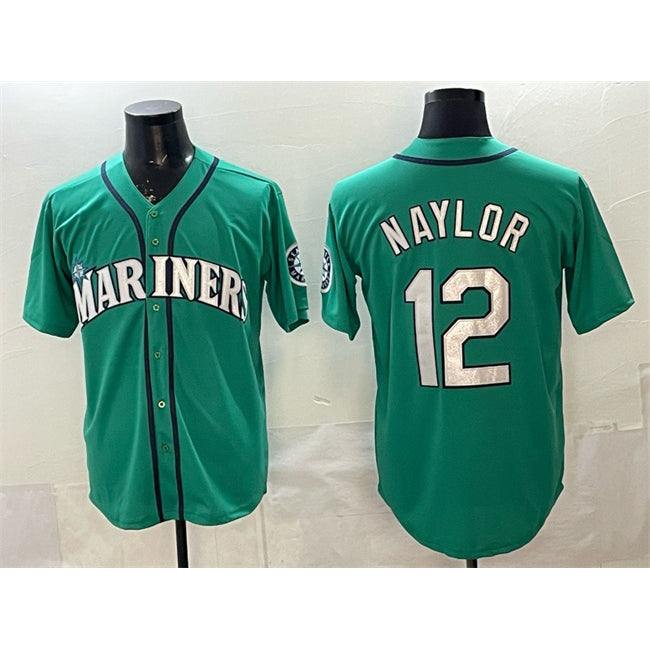 Seattle Mariners #12 Josh Naylor Aqua Jereymy Limited Stitched jersey