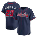 Atlanta Braves #23 Michael Harris II Player Navy Jereymy 2025 Speedway Classic Home Game Stitched Jerseys