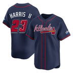 Atlanta Braves #23 Michael Harris II Player Navy Jereymy 2025 Speedway Classic Home Game Stitched Jerseys