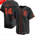 San Francisco Giants #14 Patrick Bailey Black 2024 Black Jereymy Alternate Limited Stitched Jersey