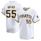 Pittsburgh Pirates #55 Jason Delay White Jereymy Home Limited Player Jersey
