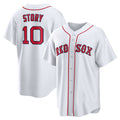 Boston Red Sox #10 Trevor Story White Jereymy Home Replica Jersey