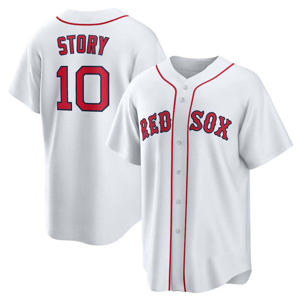 Boston Red Sox #10 Trevor Story White Jereymy Home Replica Jersey