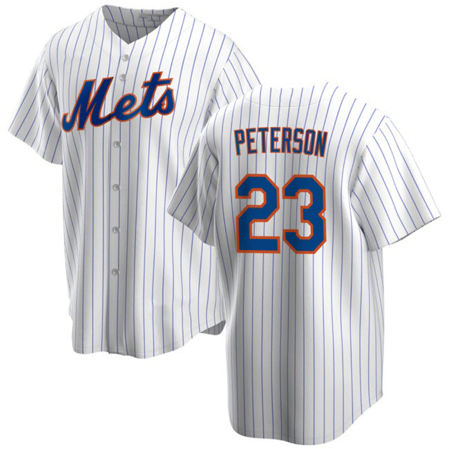 New York Mets #23 David Peterson White Jereymy Cool Base Stitched Jersey