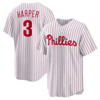 Philadelphia Phillies #3 Bryce Harper White Jereymy Home Replica Player Name Jersey