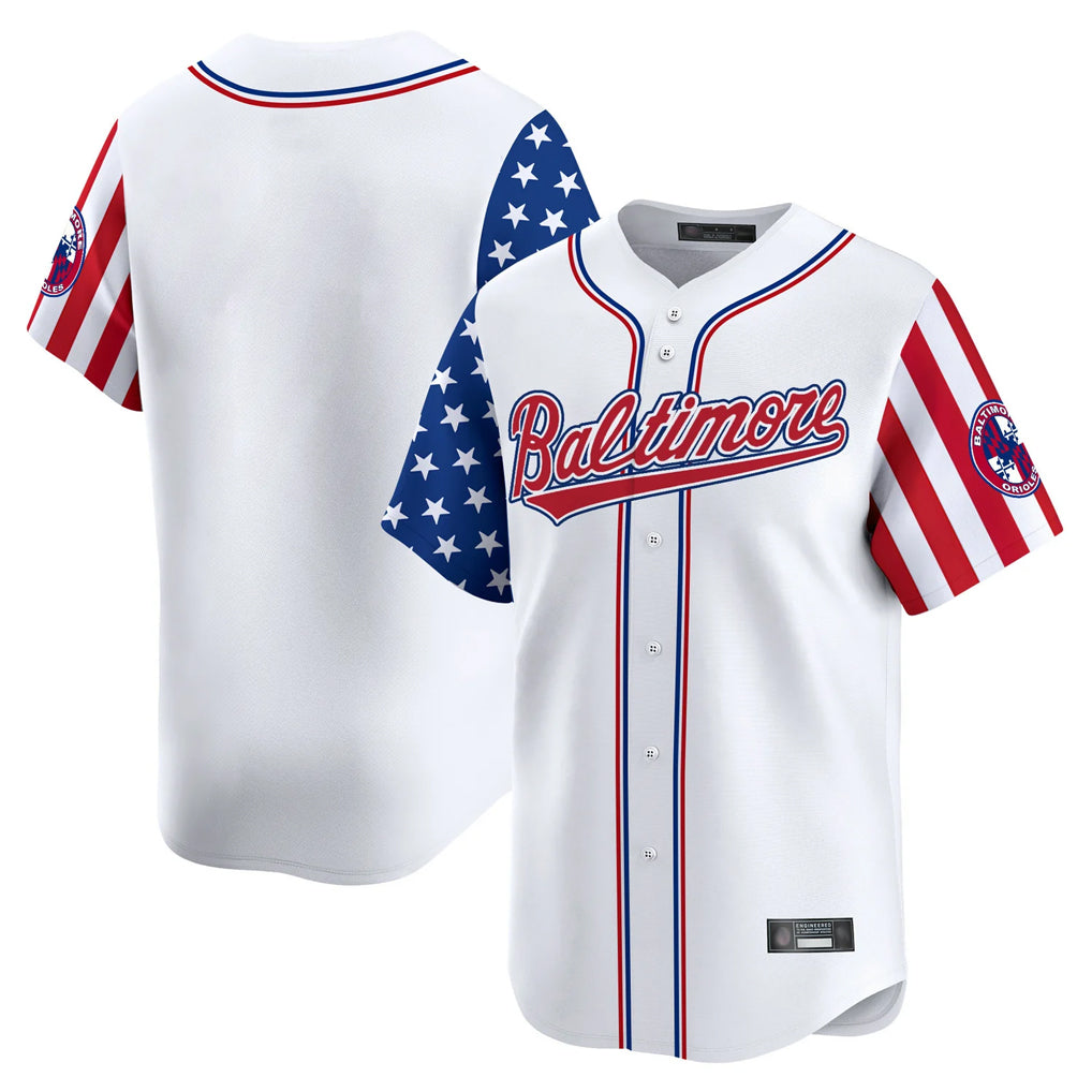 Baltimore Orioles White Jereymy Independence Day Vapor Premier Limited Home Game Blank Player Stitched Jerseys