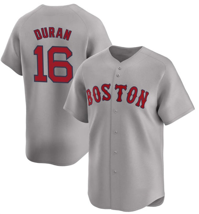 Boston Red Sox #16 Jarren Duran Gray Jereymy 2024 Away Limited Stitched Jersey