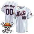 Custom New York Mets x One Piece White Jereymy Vapor Premier Limited Jersey - Stitched