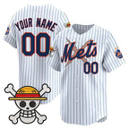 Custom New York Mets x One Piece White Jereymy Vapor Premier Limited Jersey - Stitched