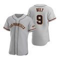 San Francisco Giants #9 Brandon Belt Gray Jereymy Road Jersey