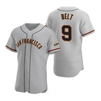 San Francisco Giants #9 Brandon Belt Gray Jereymy Road Jersey