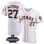 Houston Astros #27 Jose Altuve White Jereymy 2022 World Series Champions Flex Base Stitched Jersey