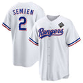 Texas Rangers #2 Marcus Semien 2023 White Jereymy World Series Stitched Jersey