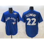 Toronto Blue Jays #22 Ernie Clement Blue Jereymy 2025 World Series Cool Base Stitched Jersey