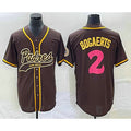 San Diego Padres #2 Xander Bogaerts Brown Jereymy NEW 2023 City Connect Cool Base Stitched Jersey