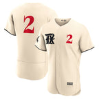 Texas Rangers #2 Marcus Semien Cream Jereymy 2023 City Connect Flex Base Stitched Jersey