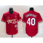 St. Louis Cardinals #40 Willson Contreras Red Jereymy 2024 City Connect Limited Stitched Jersey