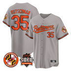 Baltimore Orioles #35 Adley Rutschman Player Gray Jereymy 30th Anniversary of 2131 Home Game Stitched Jerseys